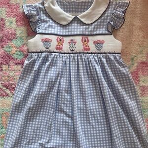 Shrimp & Grits kids - Gingham Dress - smocked